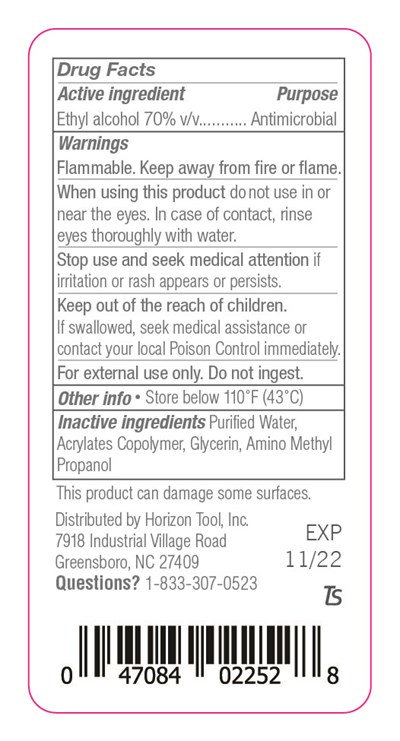 2252 AllShield Gel Hand Sanitizer    2 oz. Squeeze Bottle Rear Label   TenSan